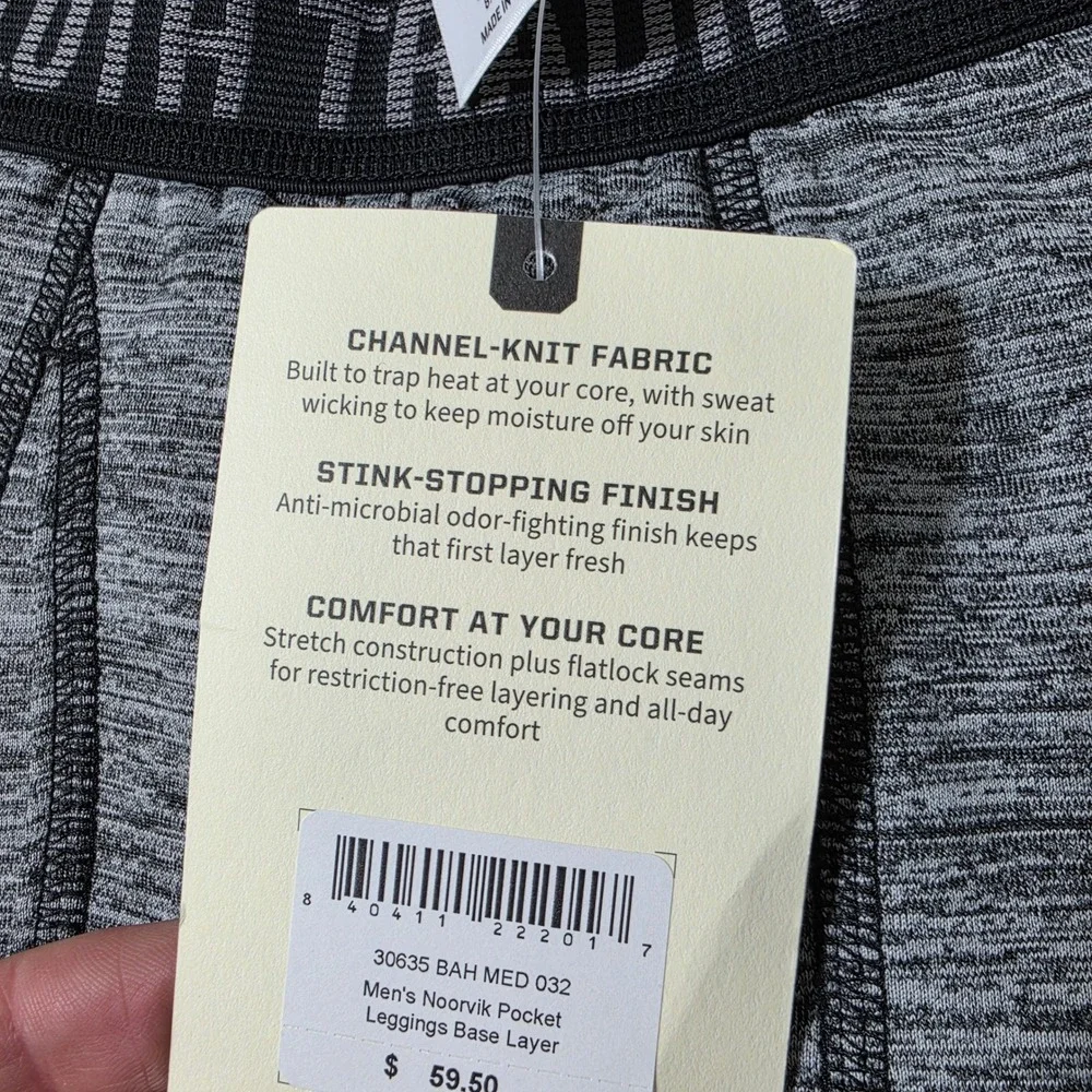 NEW Duluth Trading Base Layer Pants Mens M 32 Grey Noorvik Stretch Pocket 30635